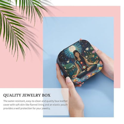 Seven Chakra Yoga Meditation Jewelry Box for Women Travel Cute Mini Jewelry Organizer Storage Case