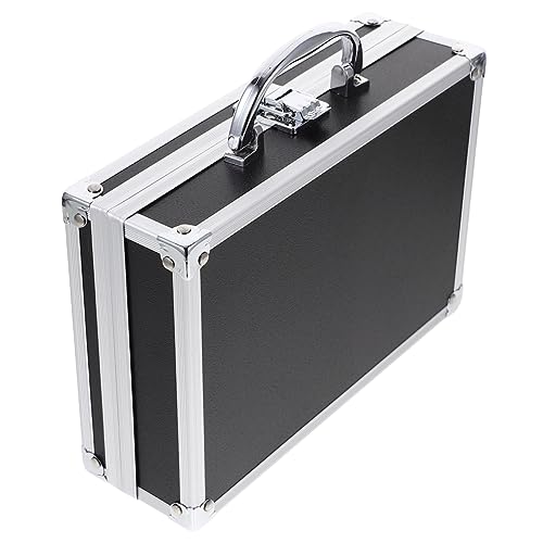 Toddmomy Aluminum Carrying Case Hard Storage Suitcase Aluminum Storage Box Tool Case for Men Capacity Locking Hard Briefcases for Men for Fishing