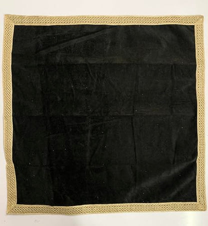 SMMS Spiritual Velvet Table Cloth Altar Tarot Spread (Black, Medium- 61cm*61cm/ 24inch*24inch) - color: Black, size: Medium- 61cm*61cm/ 24inch*24inch