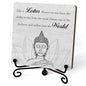 Buddha Life Quote Desk Decor, Funny Office Inspirational Gifts for Family Friends, Meditation Room Tabletop Decor, Zen Home Office Wooden Plaque Sign with Stand (J07) - style: Buddha Life