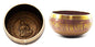 Skywalk Hand Made Brass Tibetan Buddhist Prayer Instrument with Striker Stick, OM Bell, OM Bowl, Meditation Bowl, Music Therapy (Multicolor, 4 Inch Diameter)