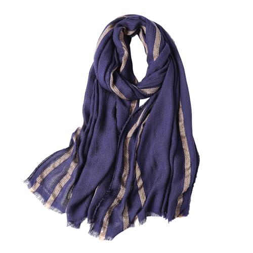 WINCESS.YU Women Gradient Scarf Long Shawls and Wraps Fashion Plain Pashmina Formal Scarf - color: Lx92-blue