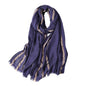 WINCESS.YU Women Gradient Scarf Long Shawls and Wraps Fashion Plain Pashmina Formal Scarf - color: Lx92-blue