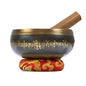 Tibetan Singing Song Bowl,Retro Bronze Chime,Bronze Chime Ornaments, Meditation Bowl, Music Therapy(11.5cm) - size: 11.5cm