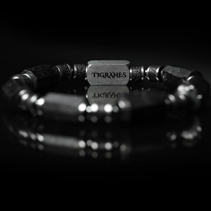 Tigranes Premium Natural Stone Bracelet Collection – Handmade Gemstone Jewelry in Luxury Branded Gift Box - style: Black Tourmaline