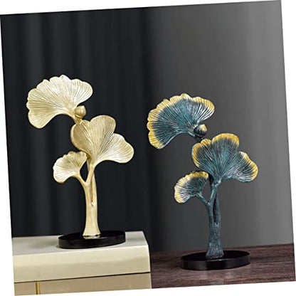 BESPORTBLE Ginkgo Leaf Resin Desktop Ornament Decor for Living Room Office Meditation -catching Table Accent Finish