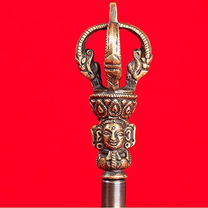 Hand Bell Puja Bronze Bell For Home Decoration, For Meditation, Prayer, Reiki, Wakefulness, Concentration, Healing Dorje Set(Medium)