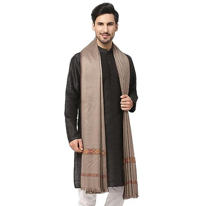 Weavers Villa Meditation Shawl/Wrap, Oversize Scarf or Stole. Unisex - color: Dark Grey