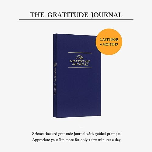 The Gratitude Journal - for More Mindfulness, Happiness, Positive Vibes, Affirmations, Productivity, and Self Reflection -Undated Daily Journal - color: Royal Blue