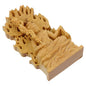 Gadpiparty Fudo Buddha Wood Carving Statue Feng Shui Ornament for Home and Garden Meditation Space Decor Handcrafted Boxwood Sculpture for Living Peaceful Ambiance