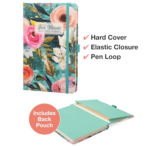 Five Minute Self Care Journal - Teal Floral - style: Teal Floral