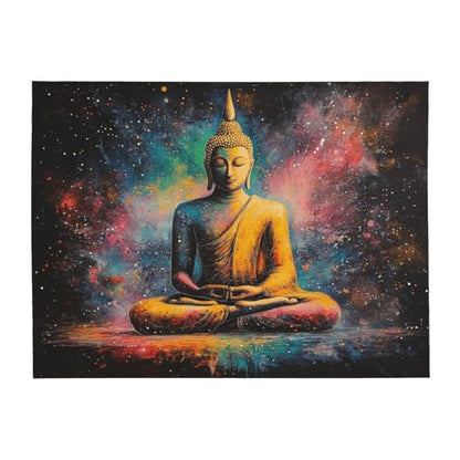 meditating monk portrait blanket,double-sided fleece with zen artwork,hypoallergenic & lightweight,perfect for yoga practitioners,spiritual gift,Suitable for beds,sofas and offices 60X80 Inch