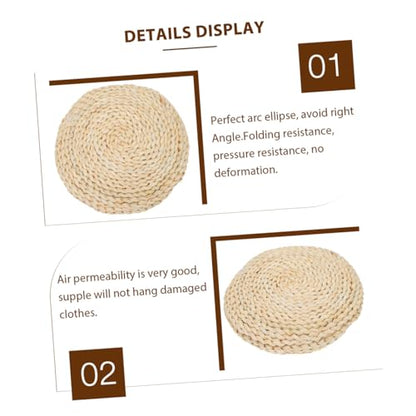 Thick Woven Meditation Cushion Mat Handmade Straw Tatami Floor Pad for Yoga Comfortable Seating for Home Meditation and Relaxation