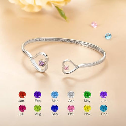 callie Personalized Women Bracelet, Family Bracelet Mother's Day Birthday Gifts for Mom Grandma Wife - color: Brass