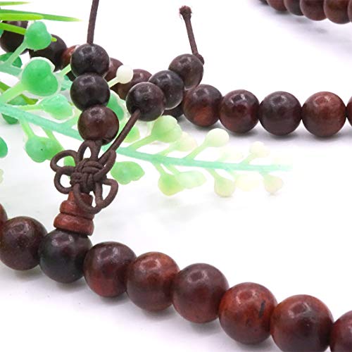Mala Beads Necklace Bracelet 108 beads 8 mm Prayer, Meditation or Wood Necklace