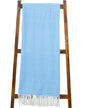Cotton Acrylic Adirondack Herringbone Woven Throw - Throw Blanket - Carolina Blue - color: Carolina Blue