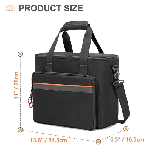 6 Slots Wireless Microphone Carrying Case, Mic Storage Bag with Thick Padding for Singing, Karaoke, Party (Patent Design)