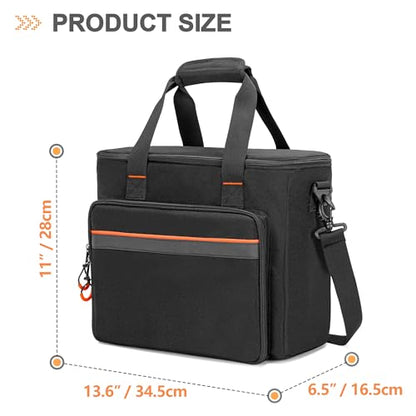 6 Slots Wireless Microphone Carrying Case, Mic Storage Bag with Thick Padding for Singing, Karaoke, Party (Patent Design)