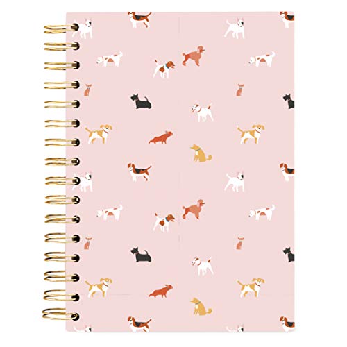 Graphique Hardbound Journal, Dog Pattern Design – 160 Ruled Pages, Dogs with Pink Background on the Cover, 6.25" x 8.25" x 1" – Perfect for Taking Notes, Lists and More - color: Dog Pattern