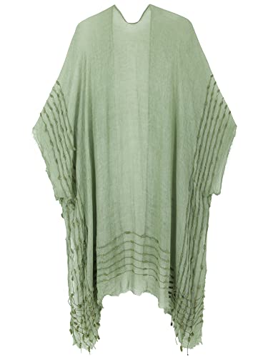 Kimonos for Women Swimsuit Coverups Beach Cover Up Swimwear Cardigan Summer - color: Green 1