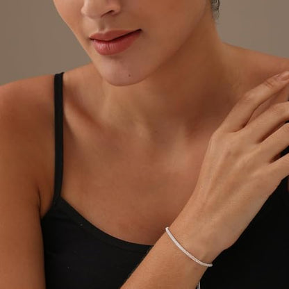 LeCalla 925 Sterling Silver Bracelets for Women | Italian Handmade Adjustable Sliding Bolo Bracelet Jewelry | Lightweight Adjustable Silver Chain Bracelet for Women | Hypoallergenic Jewelry Gifts - style: Venetian Chain
