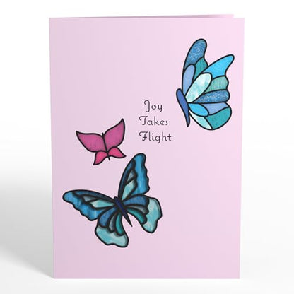 Lovepop Everyday Suncatcher Card for Her and Him - 3D Greeting Cards for Boys, Girls, Men, Women - Joy Takes Flight Butterfly - 5" x 7" Card - Blank Notecard & Envelope Included - color: Joy Takes Flight Butterfly Suncatcher Card
