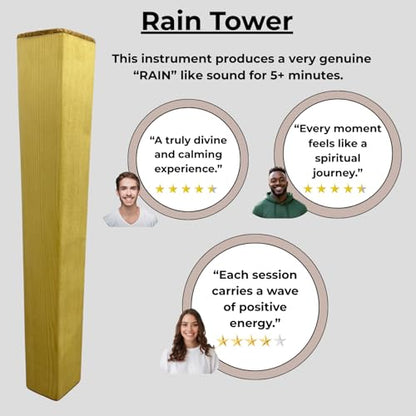 Musician's Mall Small Rain Stick Instrument for Sound Healing – Rainstick with Soothing Rain Sounds | "Water-Fall" Sound Bath Instruments & Rain Point Therapy Tools (Small) - size: Small