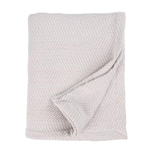 Superior Chrisney Cotton Blanket, Comfy All Season Bedding, Home Decor Essential, Bed Cover, Couch, Lounging, Picnic, Beach, Yarn-Dyed, King, Tan - color: Tan, size: King