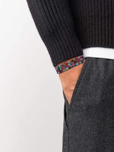 GAVU Beaded Bracelet for Men, Gemstone Necklace for Men Quality Bead Jewelry - style: L