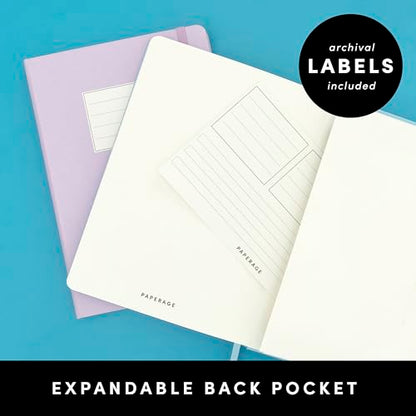 PAPERAGE Lined Journal Notebook, Hardcover Journal for Women & Men, 160 Pages, (5.6 in x 8 in), College Ruled Journaling Notebook for Work, School Supplies & Note Taking, (Turquoise) - color: Turquoise, style: A. Lined