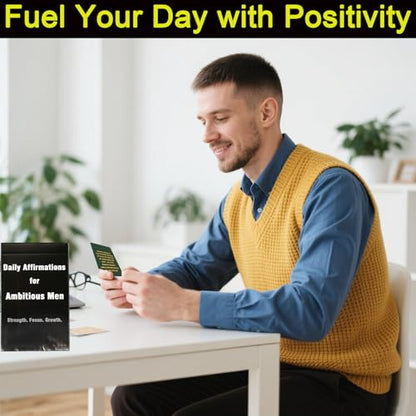 Daily Affirmation Cards for Men – Unique Inspirational Gifts for Husband, Boyfriend, Son, Dad & Friends - color: For Men