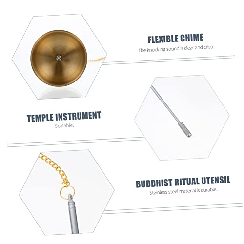 Abaodam 1Pc Flexible Chime Instrument for Temple Rituals Sound Meditation Bell for Studio Home Decor Durable Design for Use