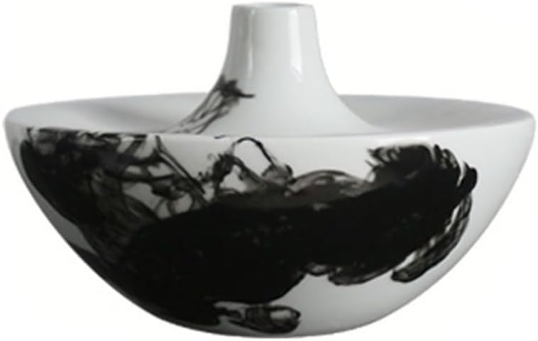 Vase Desktop Modern Ink Ceramic Living Room Entrance Flower Arrangement Desktop Decoration Chinese Study Zen Decoration