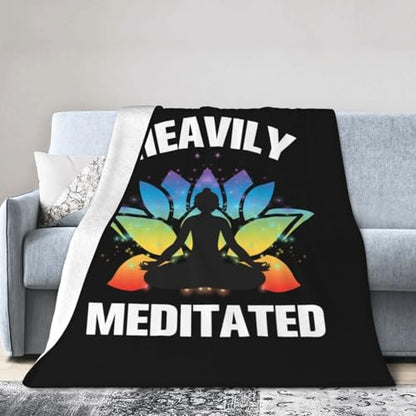 Buddha Buddhism Heavily Meditated Yoga Premium Fleece Blanket, Ultra-Soft Plush Throw Blanket for Bed, Couch & Travel 60"x50" - size: 60"x50"