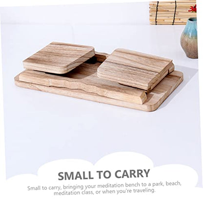 Wooden Meditation Stool Portable Foldable for Yoga Meditation Non-Slip m