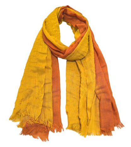 Women's Cotton Scarves Lady Light Soft Fashion Solid Scarf Wrap Shawl - color: 10 # Orange Turmeric