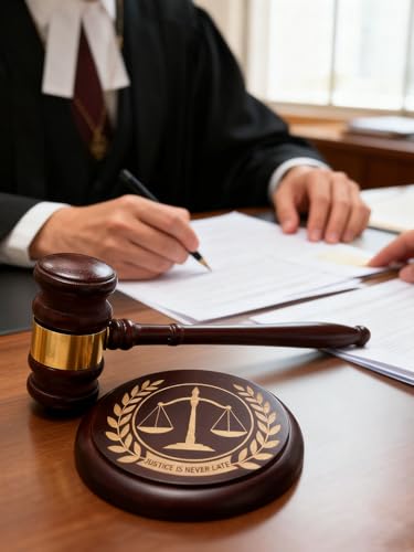 Wooden Gavel and Sound Block Set, Judge Gavel, Gavel for Meetings, Wooden Gavel for Courtroom, Hammer and Gavel Set, Mock Judges Gavel Prop, Auction Gavel ﻿2025 New ''Justice is Never Late'' - style: Carved Patterns (Upgrated)