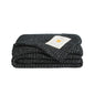 UnHide Melange Knit Blanket - 60" x 80" Textured & Ultra-Soft Wool Throw - Timeless & Breathable Knitted Blanket for Bedroom & Living Room - Night Owl - color: Night Owl, size: Melange Wool (60" x 80")