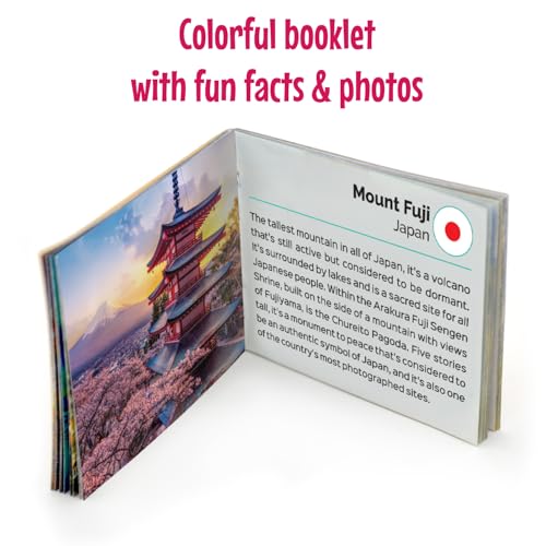 Menique Explore the World Memory Matching Game – 100 Cards (50 Pairs) with Famous Landmarks from 50 Countries – Includes Flag, Country & Place – Educational Geography Game + Informative Booklet - style: Explore the World