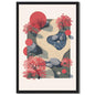Framed Japanese Zen Garden Poster Canvas Print Art Modern Minimalist Aesthetic Wall Art Painting Pictures Wall Decor, Elegant Home Decoration for Living Room Bedroom Office (black frame,12" LX16 W)