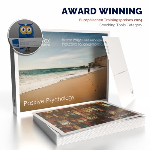 metaFox - 52 Inspirational Cards, Positive Affirmations Cards & Motivational Postcards, Picture Cards For Coaching & Therapy, Mindfulness Cards, Coaching Cards With Joyful Motives, Positive Psychology