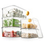 Clear Storage Bins With Lids,5 Packs Food Storage Organizer,Cabinet Storage Basket for Clothing, Towels, Cosmetics, Kitchen Storage Containers,Transparent Pantry Containers (3L+2S) - size: 3L+2S