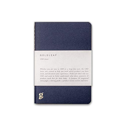 Goldleaf CBD Daily Journal – Pocket Sized Wellness Log Book for Tracking Endocannabinoid System Support, Dosage & Effects – Premium Guided Notebook for Daily Use
