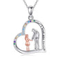 YFN Daughter Gifts from Dad 925 Sterling Silver Daughters Heart Necklace Birthday Christmas - color: Father Daughter Necklace01