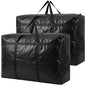 Multipurpose Extra Large Heavy Duty Storage Bags Duffle Bags for Space Saving Moving Storage (Black, 21Gal/81L - 2 Pack) - size: 21Gal/81L - 2 Pack