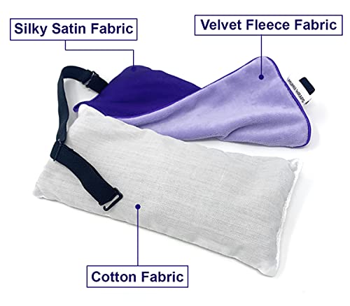 Weighted Eye Mask for Sleeping - Lavender Eye Pillow for Yoga, Meditation, Relaxation Headache, Migraine, Sinus Pain Relief