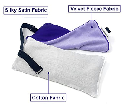 Weighted Eye Mask for Sleeping - Lavender Eye Pillow for Yoga, Meditation, Relaxation Headache, Migraine, Sinus Pain Relief