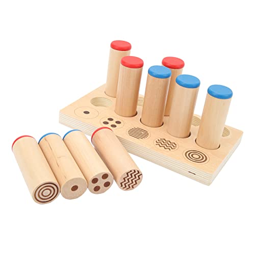 Wooden Sound Cylinders Toy Sensory Integration Training Educational Sound Stick Set for Kids Learning Basswood Material 22 x 12.5 x 1.8cm