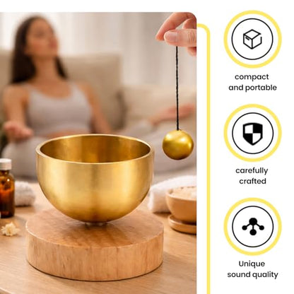 Mini Singing Bowl Set with Storage Bag - Creates Beautiful Sound Bowl with Clear and Pleasant Tones, Suitable for Yoga, Meditation, and Unique Presents