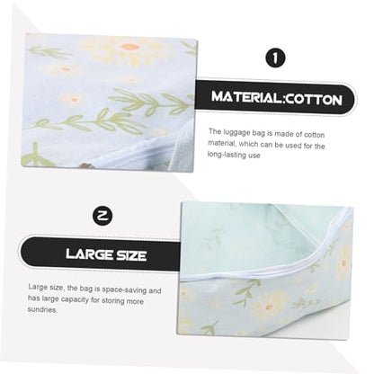 Multipurpose Storage Bag Quilt Storage Bag for Bedroom Clothes Organizer Cotton Material Easy to Carry Handles Wide Application for Luggage and Clothing